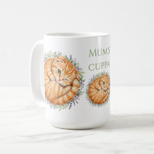 Sassy Animals Circular Flower bed- Ginger Kitten Coffee Mug