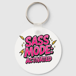 Sassy Attitude and Bold Pop Art Keychain