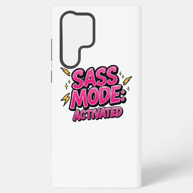 Sassy Attitude and Bold Pop Art Samsung Galaxy S22 Ultra Case (Back)