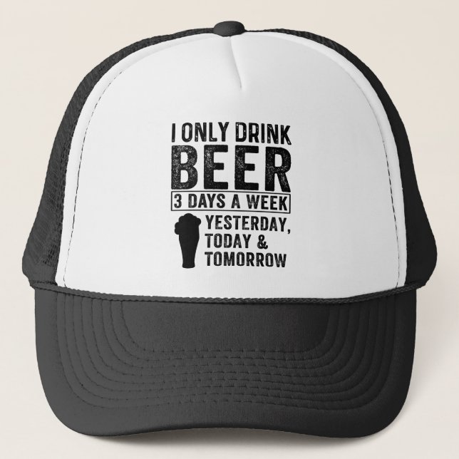 Sassy Beer Drinking Trucker Hat (Front)