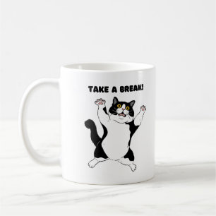 Sassy Black Cat Coffee Mug – Take a Break Reminder