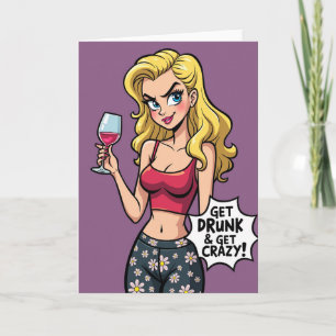 Sassy Blonde Birthday Card