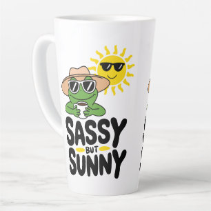 Sassy but Sunny Frog Design – Funny Summer Latte Mug