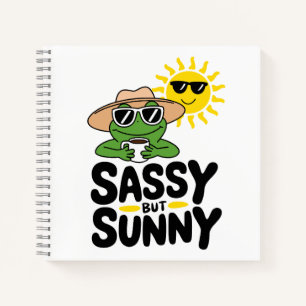 Sassy but Sunny Frog Design – Funny Summer Notebook