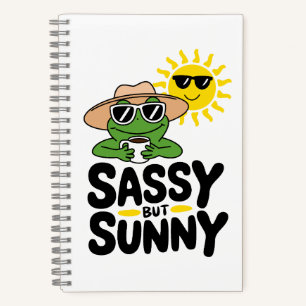 Sassy but Sunny Frog Design – Funny Summer Notebook