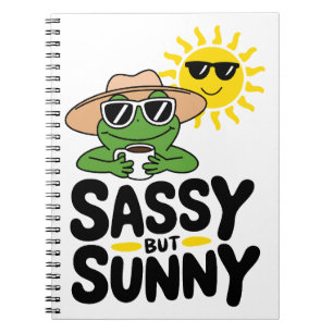 Sassy but Sunny Frog Design – Funny Summer Notebook