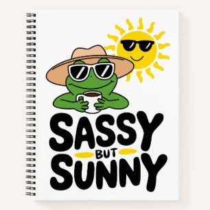 Sassy but Sunny Frog Design – Funny Summer Notebook