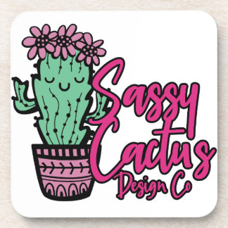 SASSY CACTUS DESIGN GO [logo 1] Coaster
