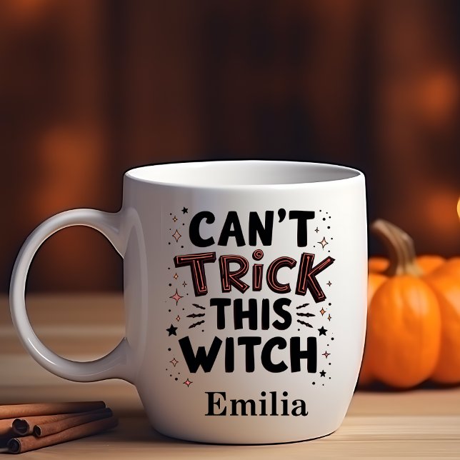 Sassy Can't Trick This Witch Halloween Name  Coffee Mug (Creator Uploaded)