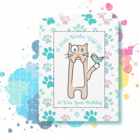 Sassy Cat Cartoon Funny Saying Old Age Birthday