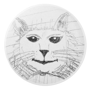 Sassy Cat Ceramic Pull