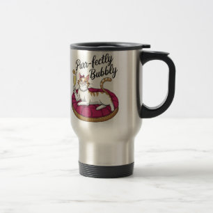 Sassy Cat Cocktail Sticker Travel Mug