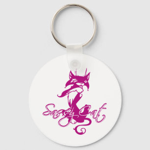 Sassy Cat Keychain