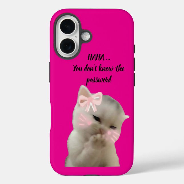Sassy Cat  Pink Phone Case (Back)