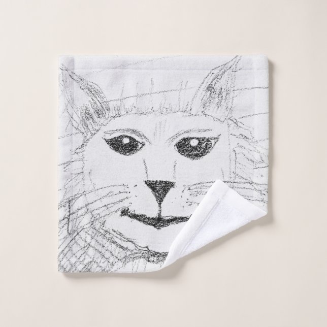 Sassy Cat Towel (Wash Cloth)