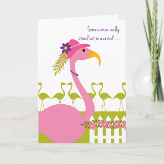 Sassy Classy Flamingo for Mom on Mother's Day Card