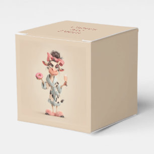 Sassy Cow in Spa Mode Favor Box
