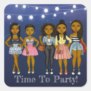 Sassy Diva Temps De Fête Sticker Carré