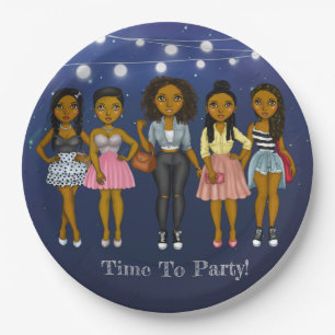 Sassy Diva Time To Party Decorative Paper Plate