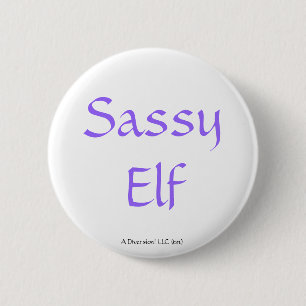 Sassy Elf 2 Inch Round Button