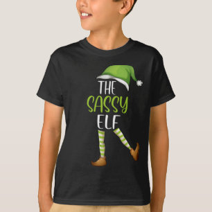 Sassy Elf Matching Family Christmas Boy Girl Xmas  T-Shirt