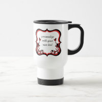 Sassy Floral Frame Mug, Red