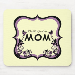 Sassy Floral World's Greatest Mom Mousepad