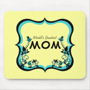 Sassy Floral World's Greatest Mom Mousepad
