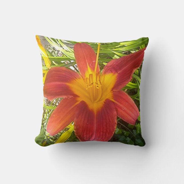 sassy flower Throw Pillow (Front)