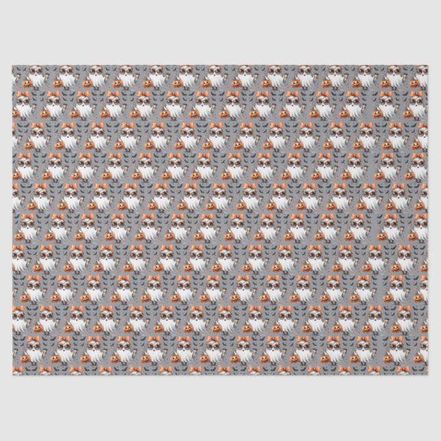 Sassy Ghost Halloween Tissue Paper (Front)