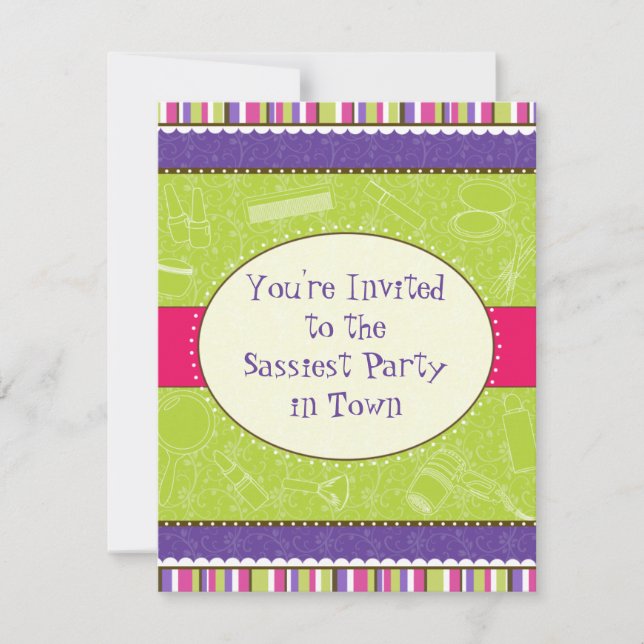 Sassy Girl Birthday Party Invitation (Front)