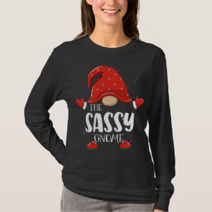 Sassy Gnome Matching Family Group Christmas Pajama T-Shirt