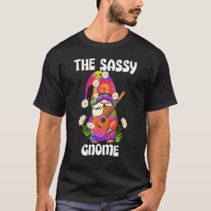 Sassy Gnome Merry Christmas Tie Dye Pyjamas T-Shirt