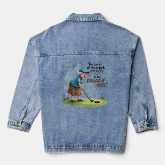 Sassy Grandma Get in the Freaking Hole Tri-Blend S Denim Jacket