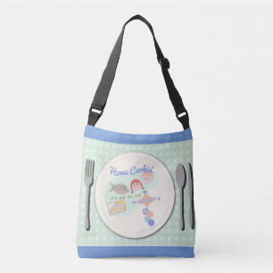 Sassy Home Cooking Retro Art Fun Slogan Crossbody Bag