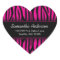 Sassy Hot Pink Zebra Custom Address Label Stickers
