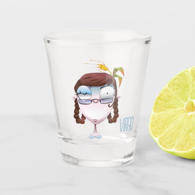 Sassy Humour Virgo Zodiac Shot Glass (Front)