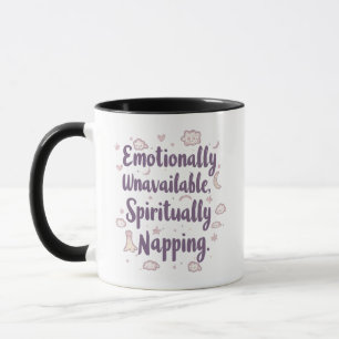 Sassy Introvert Humor with Cute Clouds Mug