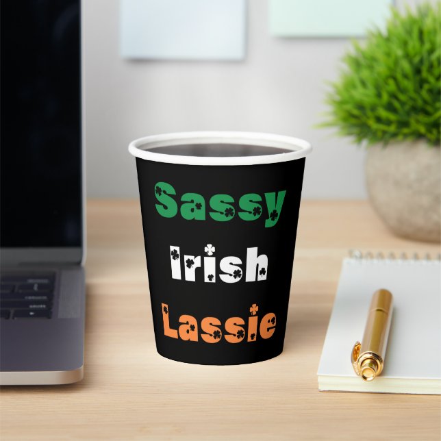 Sassy Irish Lassie  Paper cup (Insitu)