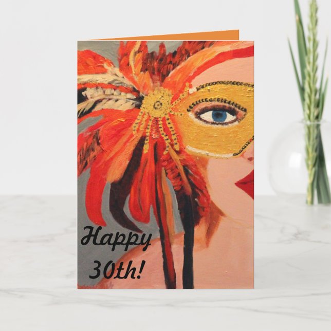 Sassy Lady 30th Birthday Card (Front)