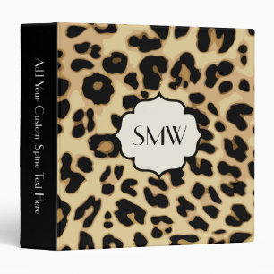 Sassy Leopard Print Monogrammed Binder