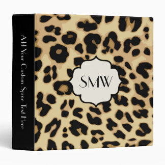 Sassy Leopard Print Monogrammed Binder