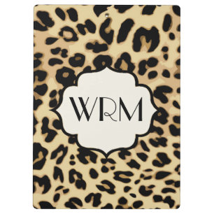 Sassy Leopard Print Monogrammed Clipboard