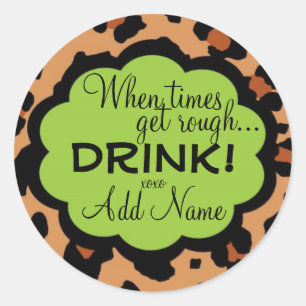 Sassy Lepord Personalized Wine Label