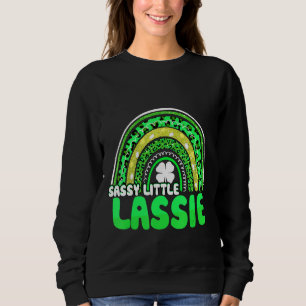 Sassy Little Lassie Boho Leopard Rainbow St Patric Sweatshirt