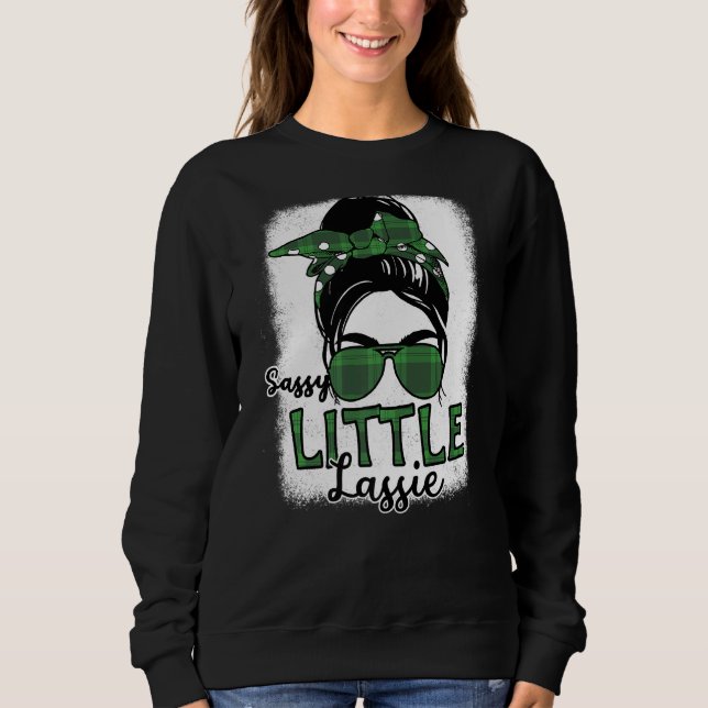 Sassy Little Lassie  St Patricks Day Sweatshirt (Front)