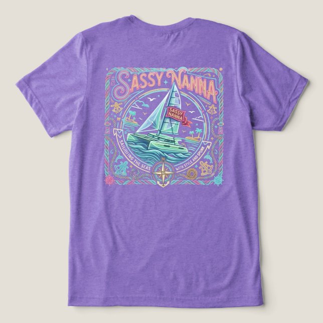 Sassy Nanna Tri-Blend Shirt (Design Back)