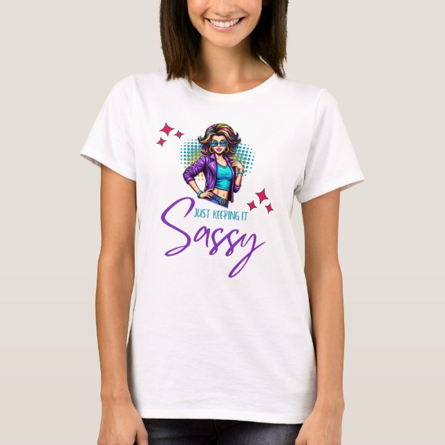 Sassy Neon Diva  T-Shirt (Front)