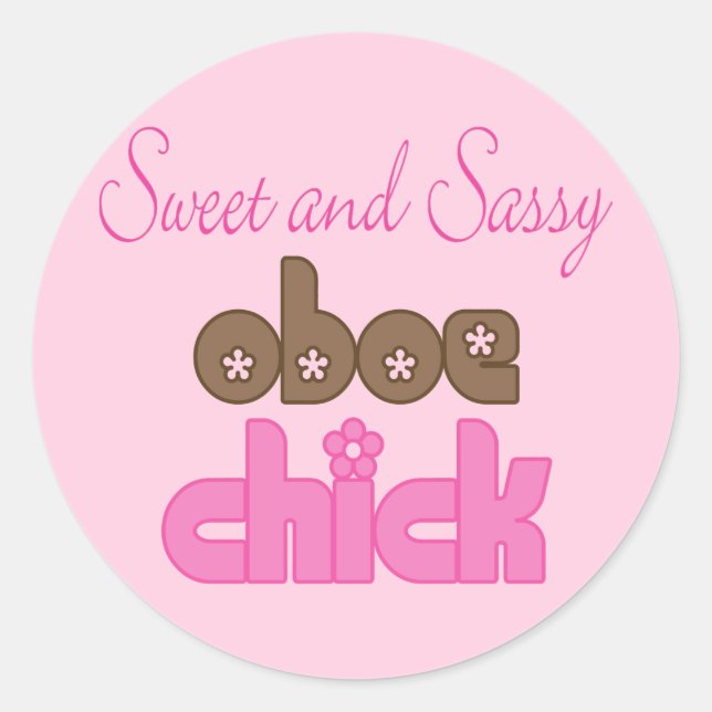 Sassy Oboe Chick Sticker (Front)