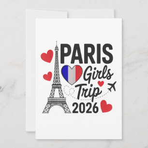 Sassy Paris Girls Trip 2026 Vacation Kids Reunion  Invitation